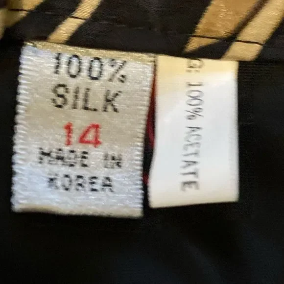 Adrianna Papell black and Gold Silk skirt Size 14 - Picture 2 of 6